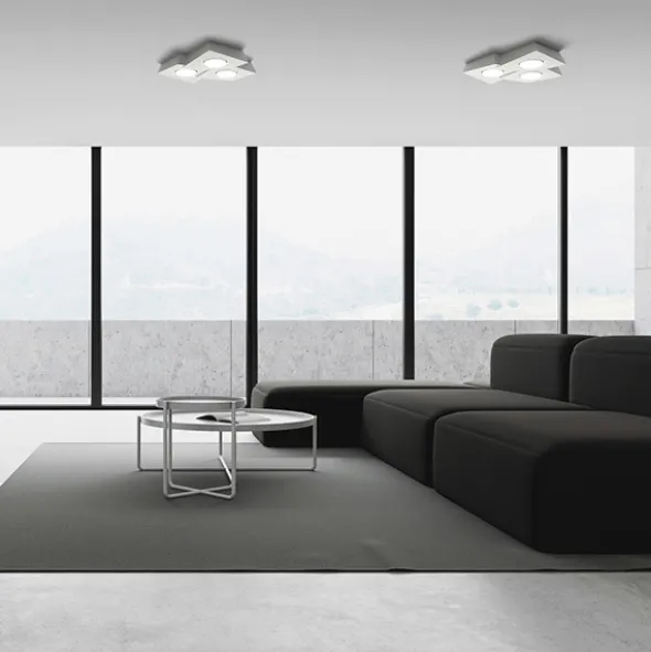 Anchise lampada da soffitto in gesso 3 luci