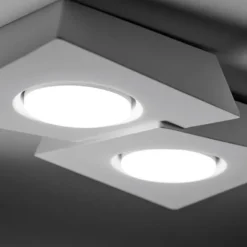 Anchise lampada da soffitto in gesso 2 luci