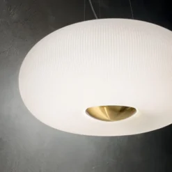 Arizona lampadario interni bianco soffiato