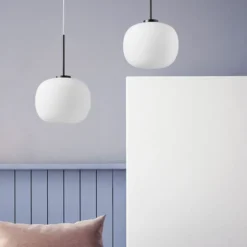 Bombo lampada a sospensione 2 luci