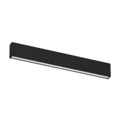 Box applique monoemissione a led large nero
