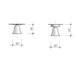 Clòche lampada da soffitto