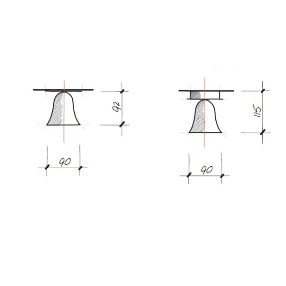 Clòche lampada da soffitto
