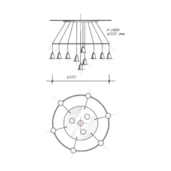 Clòche lampadario big