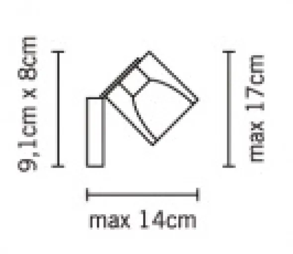 Cubetto colour orientabile soffitto/ parete