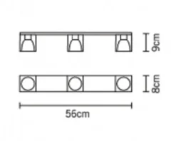 Cubetto cristallo 3 luci soffitto