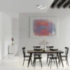 Demetra lampada da soffitto in gesso 3 luci