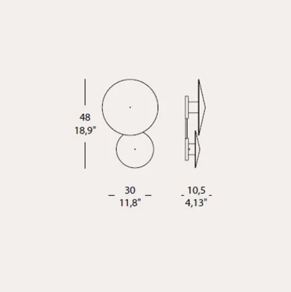 Faya applique di design duo a LED