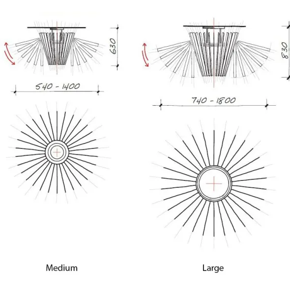 Moves lampada da soffitto