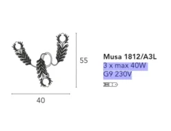 Musa 3 luci applique