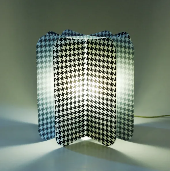 Pied-de-poule lampada da tavolo