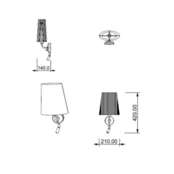 Semplice applique con luce