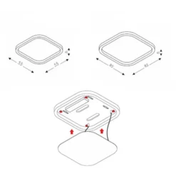 Shape plafoniera di design a LED
