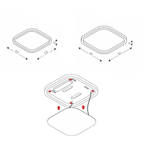 Shape plafoniera di design a LED