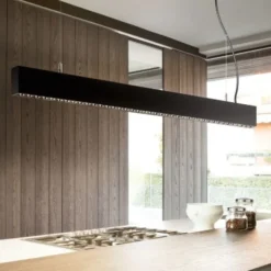 Steel lampada a sospensione lineare
