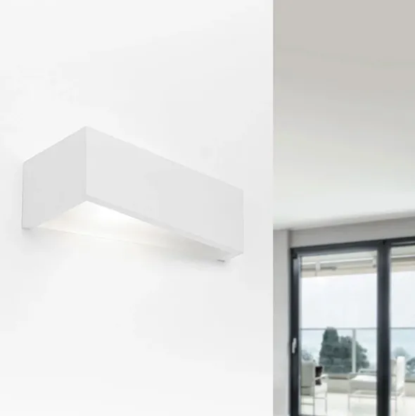 Teos lampada da parete in gesso